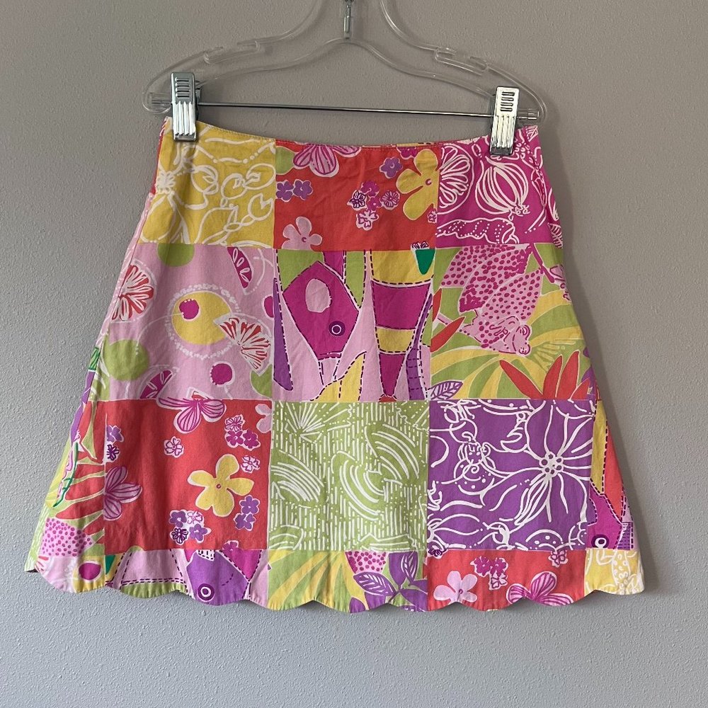 Lilly Pulitzer Vintage Chef's Blend Patchwork Skort Size 7